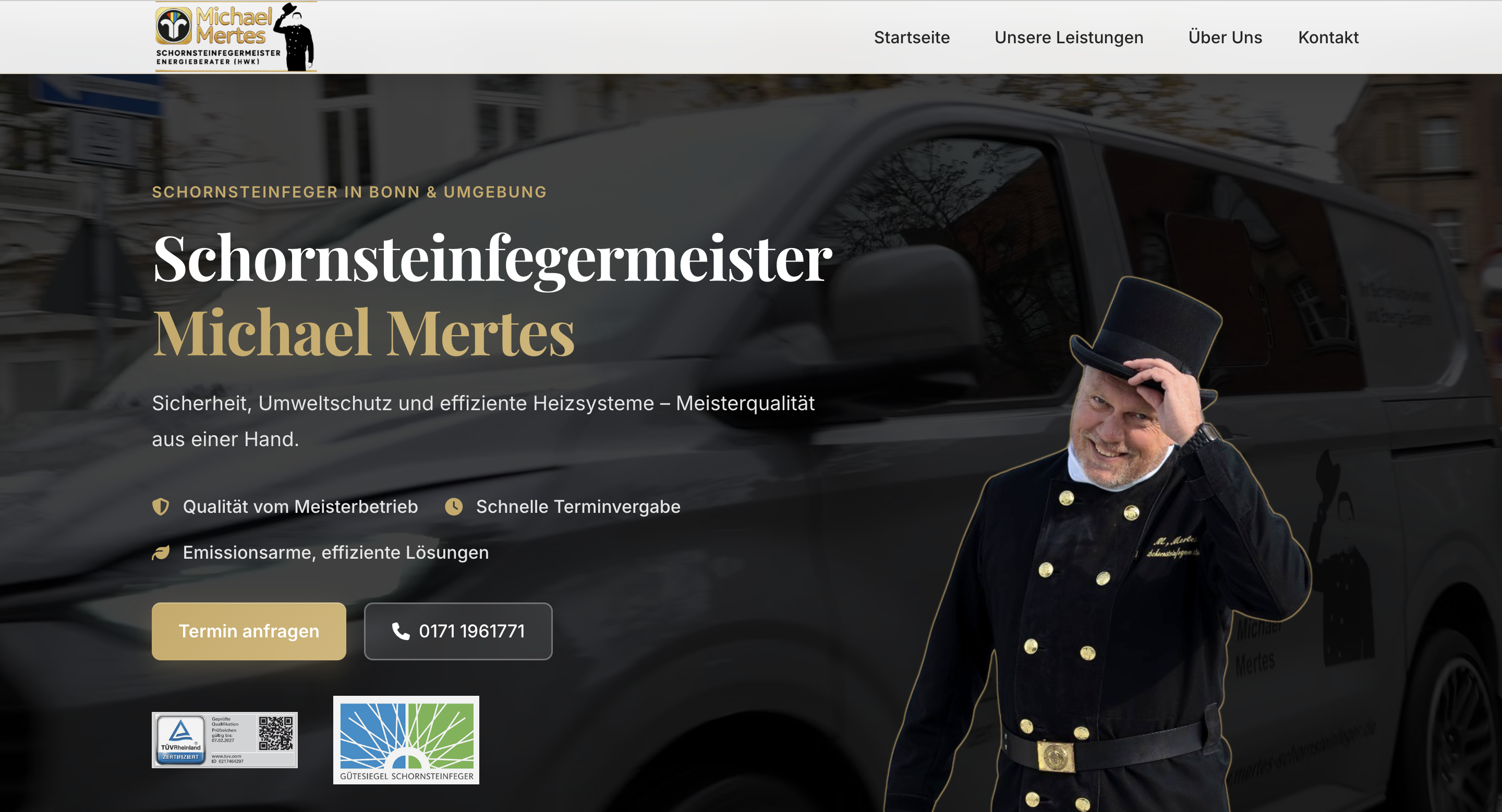 Schornsteinfeger Mertes Website